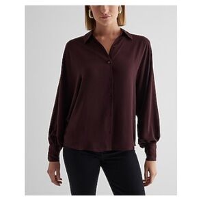 Express Deep Burgundy Women's Blouse